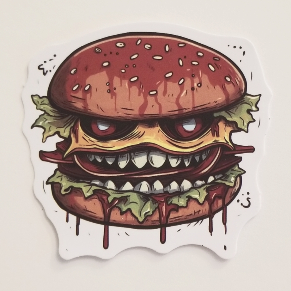 10/$10 Hamburger Monster Sticker